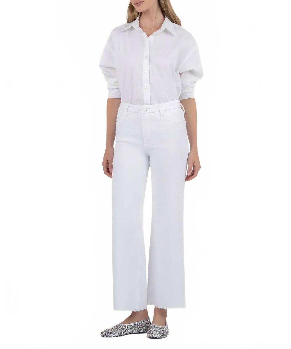 NEW KUT FROM THE KLOTH meg high rise wide leg pants in white